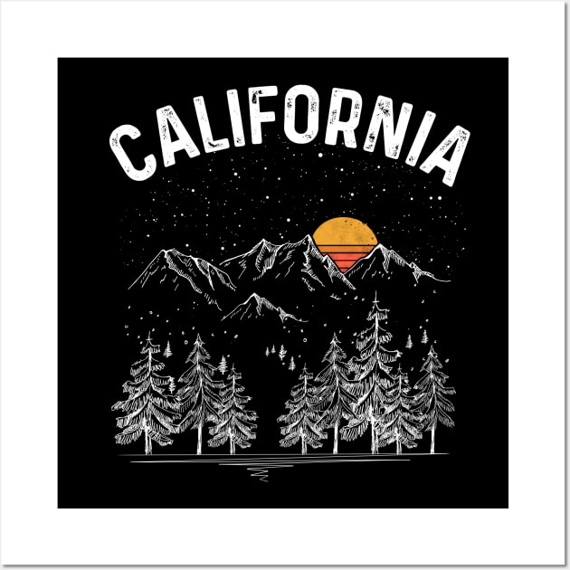 Vintage Retro California State Wall Art by DanYoungOfficial